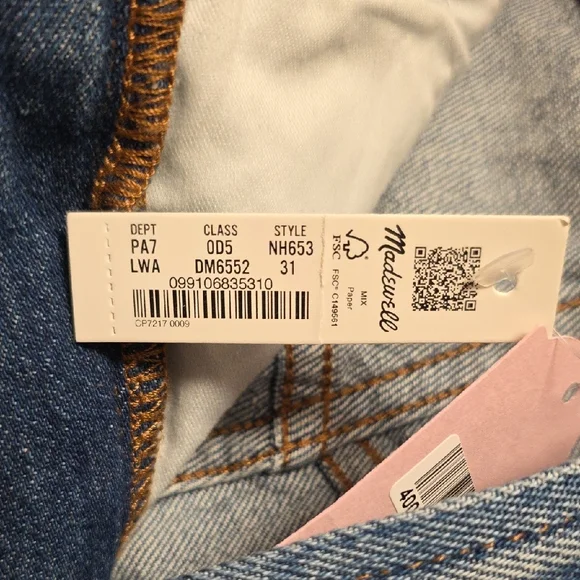 Madewell Women's Straight Leg Blue Jeans - Picture 4 of 8